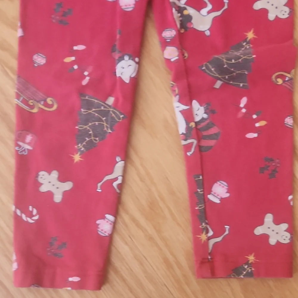 The Children's Place Festive Leggings Set Christmas And Fall 3T
